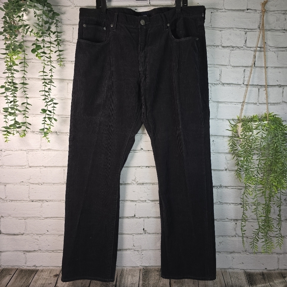 VINTAGE GAP JEAN CO CORDUROY PANTS BLACK MENS CLASSIC 38 X 32 EUC